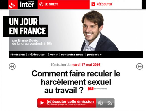 Harcèlement sexuel au travail : France Inter